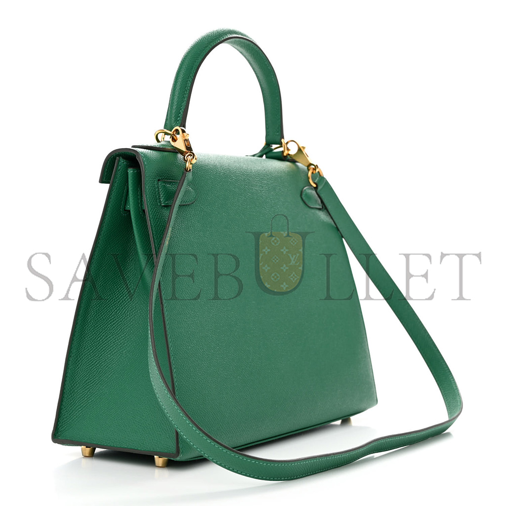 HERMÈS EPSOM KELLY SELLIER 28 VERT VERTIGO (28*22*10cm) 